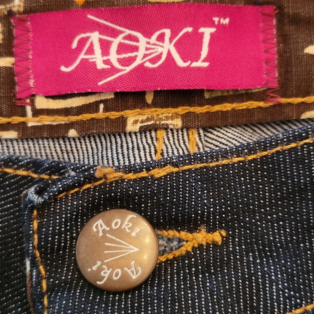Aoki dark wash flare jeans.NWOT .